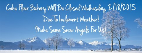 We are closed Wednesday, 2/18/15!