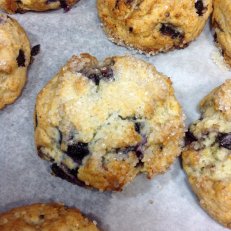 Blueberry Scones & Raspberry Chocolate Chip Muffins