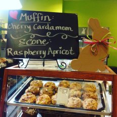 Good Friday...Cherry Cardamom Muffin and Raspberry Apricot Scone