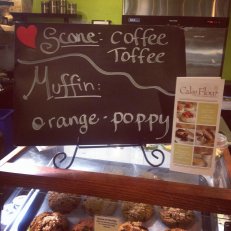 Coffee Toffee Scone and Orange Poppy Muffin