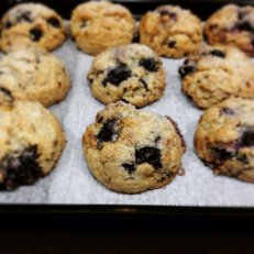 Blueberry Almond Scones and Raspberry Chocolate Chip Muffins & DERBY Bourbon Cookie Bars!