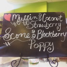 Coconut Strawberry Muffin & Blackberry Poppy Scone