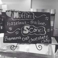 Hazelnut Parline Muffin & Banana Oat Chocolate Chip Scone