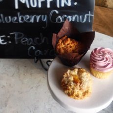 Blueberry Coconut Muffins & Peach Cardamom Scones 