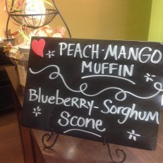 Peach Mango Muffin & Blueberry Sorghum Scone