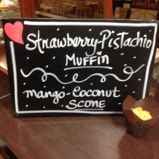 Strawberry-Pistachio Muffin & Mango Coconut Scone 