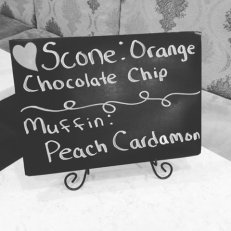 Orange Chocolate Chip Scones & Peach Cardamom Muffins