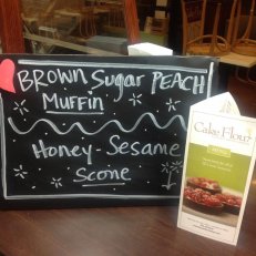 Brown Sugar Peach Muffin & Honey Sesame Scone