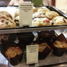 Blueberry Scone and Cranberry Almond Muffin