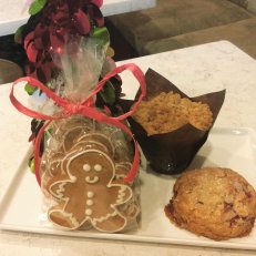 Cherry Almond Scone and Gingerbread Muffin