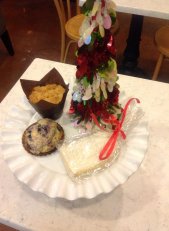 Blueberry Scone and Orange Walnut Muffin & Iced Holiday Shortbread