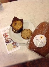 Cherry Chocolate Chip Muffin and Crunchy Cinnamon Raisin Scone or Hearty Bread