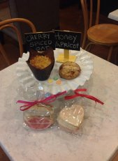 Cherry Spiced Oat Muffin and Honey Apricot Scone Plus Valentine's Day Goodies!